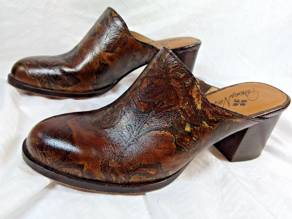 Patricia Nash Bota Mules, Damas 7, Chocolate Estampado Floral. DS07 Foto 1 de 4