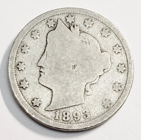 1893 P LIBERTY HEAD "V" NICKEL  *AG OR BETTER*  **FREE SHIPPING** Cover