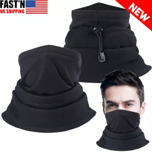 Winter Fleece Neck Warmer Gaiter Windproof Ski Face Mask for Cold Weather Scarf - Picture 1 of 9