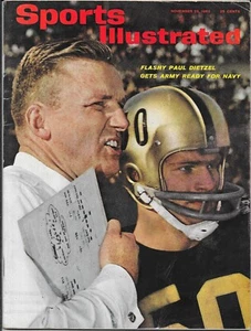 Sports Illustrated 1962 PAUL DIETZEL Dick Nowak ARMY Black Knights NO LABEL - Picture 1 of 2