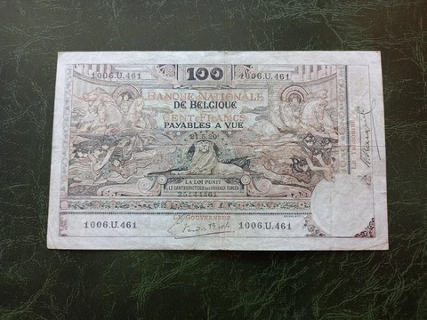 BELGIUM / BELGIQUE 100 Francs 1920 Cover