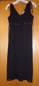 Woman's sz Jr M - Little Black DRESS - Forever 21 - Double V-neck - Strap ties  - Picture 1 of 3