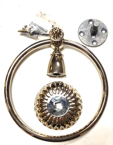 Mico Designs 2575-G1-PN Guenivere Towel Ring w/Ribbed Detail Polished Nickel NEW - Bild 1 von 1