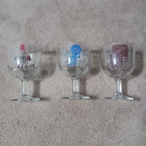 lot of 3 vintage goblets michelob pabst blue ribbon and falstaff - Picture 1 of 7