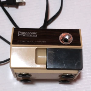 Vintage Panasonic Pencil Sharpener Auto Stop Electric Beige Model KP110 TESTED - Picture 1 of 7