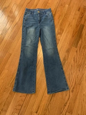 Democracy Womens Ab Technology Flare Jeans Size 2 Medium Wash Blue Denim - Image 1 of 3