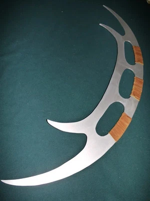 Réplica de Star Trek Klingon Bat'leth - Tamaño completo de acero pulido cosplay utilería de regalo Foto 1 de 4