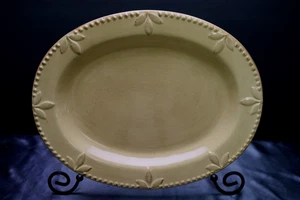 Signature SORRENTO WHEAT Oval Serving Platter 14 " Gold Honey D. Sequra MINTY! - Picture 1 of 4