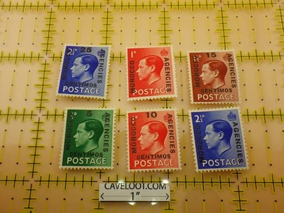 Great Britain Postage Stamps King George VI Used Hinged x5, 2d 2.5d .5d 1.5d 1d - Image 1 of 4
