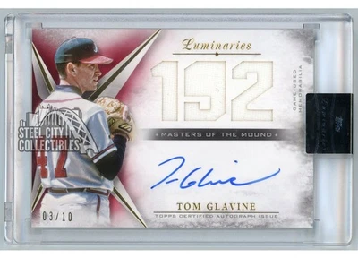 Tom Glavine 2018 Topps Luminaries Masters Of The Mound Red Relic Auto 03/10 - Image 1 of 2