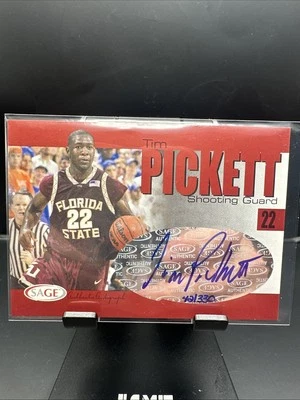 2004-05 Sage Basketball Authentic /330 Tim Pickett #A26 Rookie Auto RC - Image 1 of 3