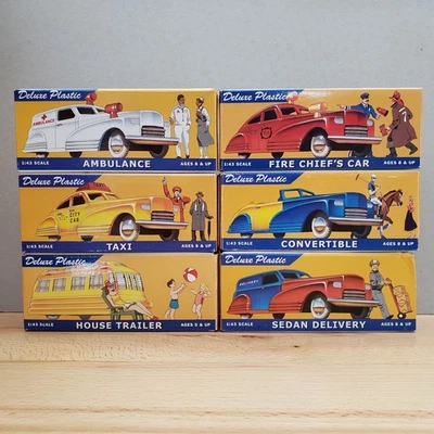 Dimestore Dreams Taxi Ambulance Convertible Fire Chief Trailer Sedan Lot of 6 - Image 1 of 4