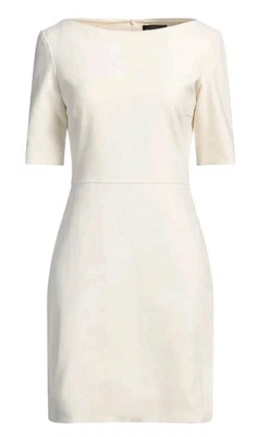 Vestido Vaina The Row Marfil Mezcla Seda/Algodón Talla XS Mujer Negocios Cuello Barco  Foto 1 de 4