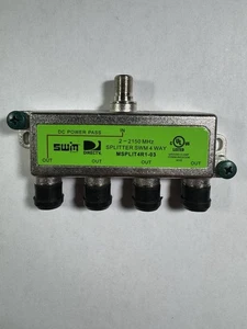 Brand New DIRECTV Approved SWM MRV 4-Way Wide Band Splitter MSPLIT4R1-03 Green - Picture 1 of 2