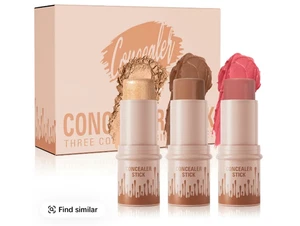 Contour, Highlight, Wangenrouge Set - 3tlg Langanhaltendes Natur Concealer Make-up - Bild 1 von 4