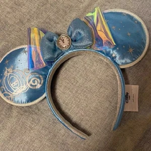 Diadema Orejas Azules Cenicienta Minnie Mouse Parques Disneyland 2025 US POST - Imagen 1 de 8