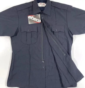 ELBECO Z3314N MENS 18.5 TexTrop2 ZIPPERED S/S POLYESTER SHIRT MIDNIGHT NAVY - Picture 1 of 4