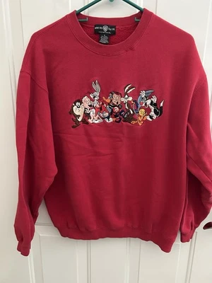Vintage 1995 Warner Brothers Studio Store Long Sleeve Sweatshirt Looney Tunes - Image 1 of 4