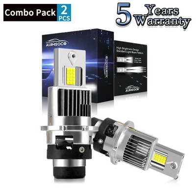 For Mercedes-Benz CL65 AMG 2005-2009 D2S LED Headlight High Low Beam Bulbs White - Image 1 of 4