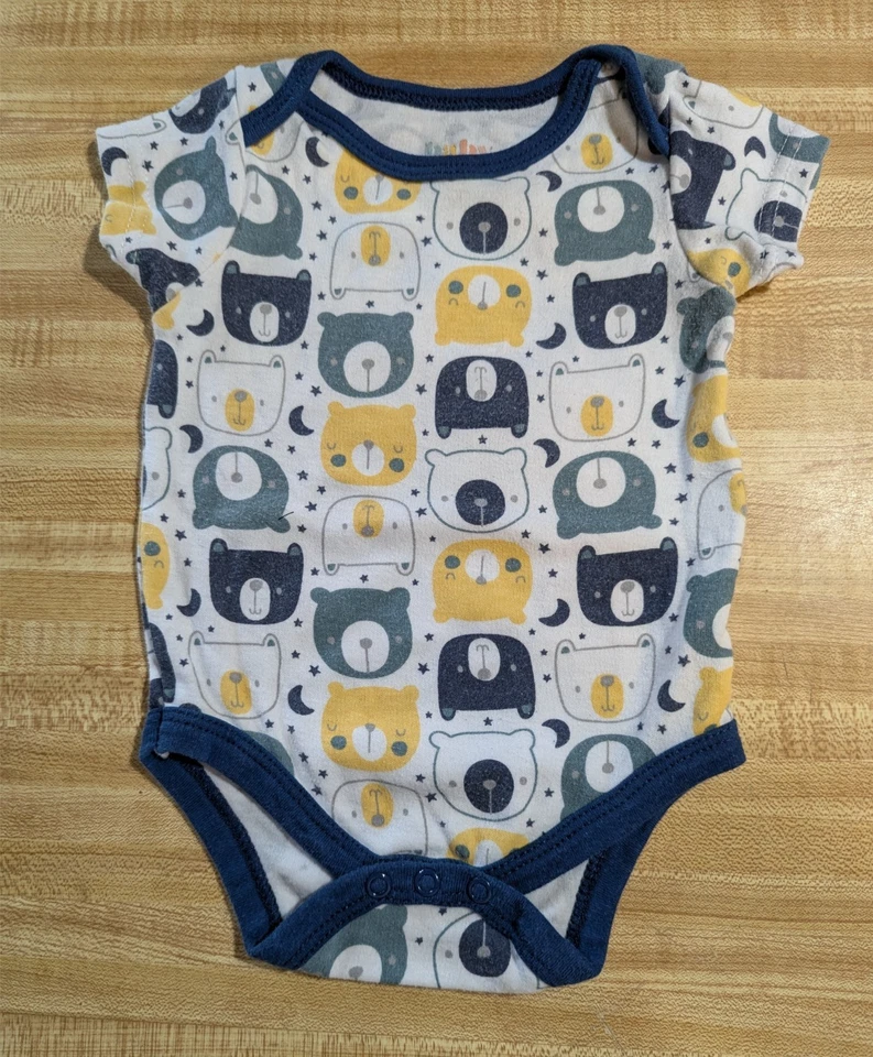 Body Baby Gear Niño Talla 6-9 Meses Mezcla Algodón Oso Blanco Foto 1 de 1