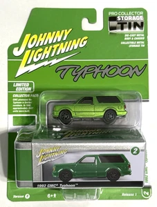 Johnny Lightning Tin 1992 GMC TYPHOON Custom Lime Gold Green ~ Typhoon ~ NIP - Picture 1 of 1