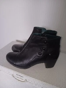 Leder Stiefeletten Größe 6 schwarz - Bild 1 von 5