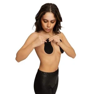 Dreamkue Black Adhesive Strapless Backless Push Up Invisible Bra D Cup - Picture 1 of 10
