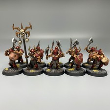 WARRIORS OF CHAOS MARAUDERS WITH AXES WARHAMMER AGE OF SIGMAR CHAOS PAINTED