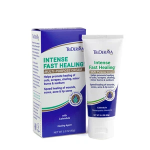 TriDerma Intense Fast Healing Cream Multi-Purpose for Face and Body 2.2 oz Tube - Picture 1 of 10