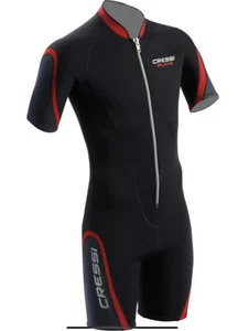 Cressi 2.5mm Playa Men's Shorty Wetsuit Black Red NEW Sz L 4 - Picture 1 of 2