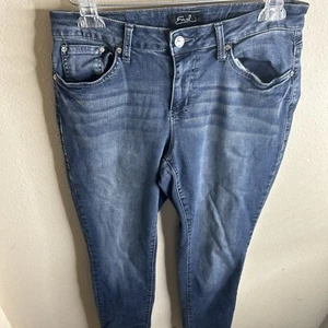 Pantalones de mezclilla Earl para mujer azules con pedrería talla 10 - Imagen 1 de 13