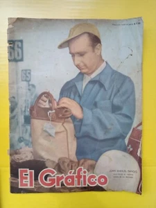 Vtg Grafico Magazine June 1954 JUAN MANUEL FANGIO Mercedes-benz debut ARGENTINA - Picture 1 of 12