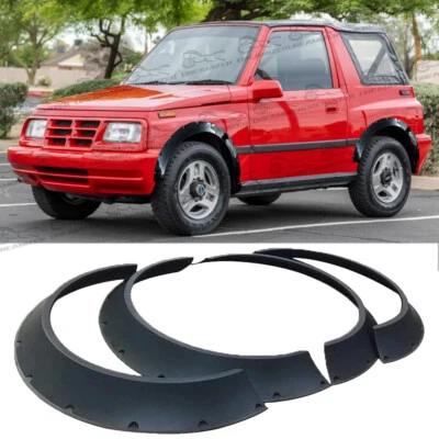 4* 4.5" Guardabarros Coche Llamaradas Flexible Duradero Cuerpo Ancho Rueda Arco Para Geo Rastreador Foto 1 de 4