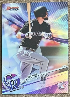 David Dahl 2017 Bowman's Best Rookie Refractor #11 Colorado Rockies Parallel MLB - Image 1 of 2