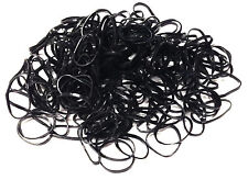 250 Mini Black Hair Elastics Rubber Bands Braids Braiding Plaits Small Bands