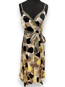Monsoon Dress Womne's size 10 100% Silk Sleeveless Abstract Print Occassion - Picture 1 of 10