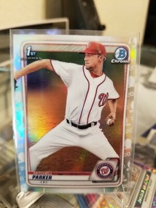 Mitchell Parker - 2020 Bowman Draft Chrome Prospect 1st Bowman BD-176 REFRACTOR