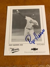 1995 Buffalo Bisons Autographed Signed Baseball Team Issue Pep Harris