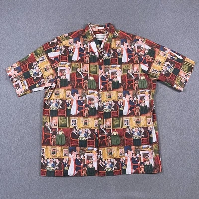 Camisa Reyn Spooner Para Hombres Grande Caballeros Club Hawaiano Aloha Algodón Egipcio Foto 1 de 4