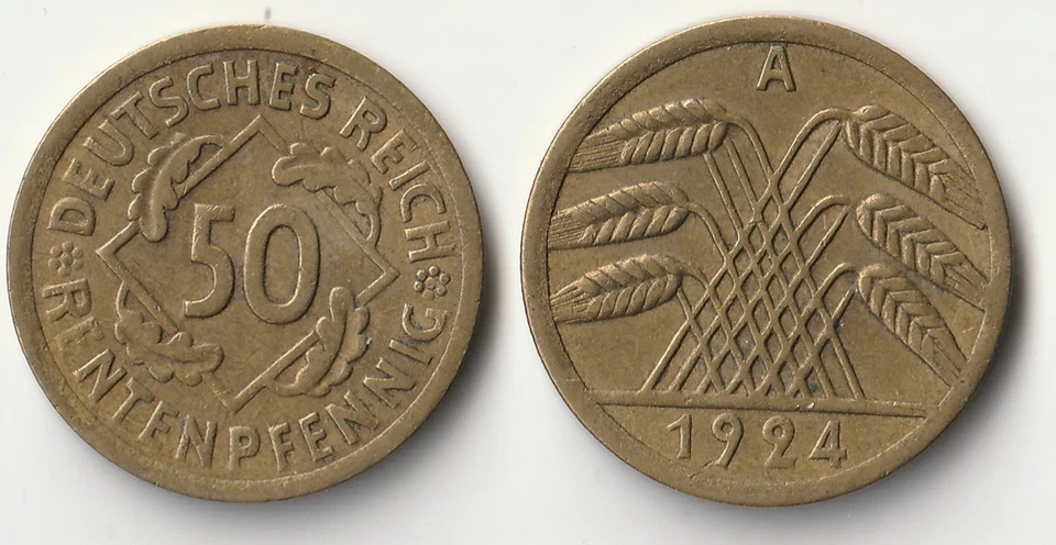 Moneda de 50 peniques Alemania 1924 A Foto 1 de 1