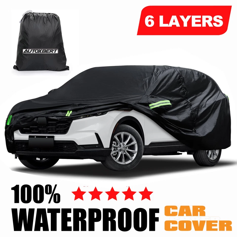 6 Layer CUSTOM FIT For HONDA CR-V Full Car Cover Outdoor Waterproof All Weather — 第 1/4 张图片