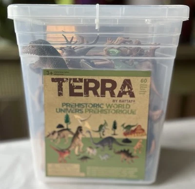 Terra Battat Dinosaurios Mundo Prehistórico 60 piezas Set Nuevo Foto 1 de 4