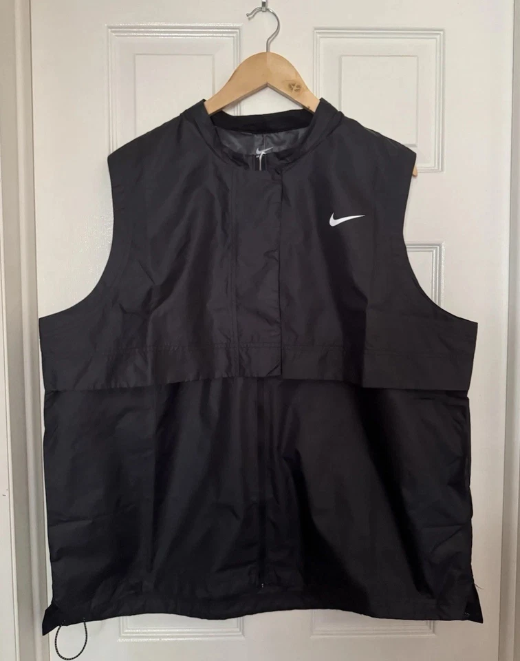 Nike Tour Repel Womens Water-Repellent Black Golf Vest Small DX6085-010