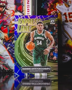 2022-23 Panini Donruss Optic Express Lane #10 Giannis Antetokounmpo Purple Prizm - Picture 1 of 2