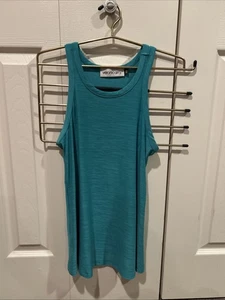 Veronica M Top Gr XS grün U-Ausschnitt ärmellos Tank Bluse Beachy Swing - Bild 1 von 3