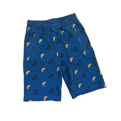 Hanna Andersson Disney Mickey Mouse Rainbow Boys Shorts Blue Size 8 130cm - Image 1 of 4