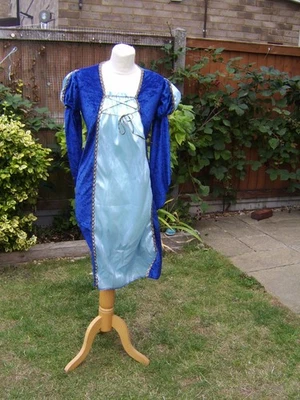 TUDOR MEDIEVAL GOTHIC  DRESSING UP OUTFIT BLUE COSTUME JULIET 5 - 8YRS - Image 1 of 4