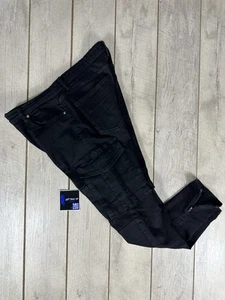 ZARA Man Black Cargo Skinny Jeans With Zippers In The Hem Size 36 - Picture 1 of 11
