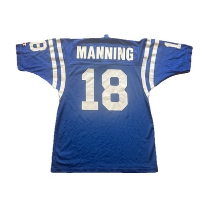 Camiseta Indianapolis Colts Peyton Manning Grande 44 Hombre’s Azul Campeón De Colección Foto 1 de 4