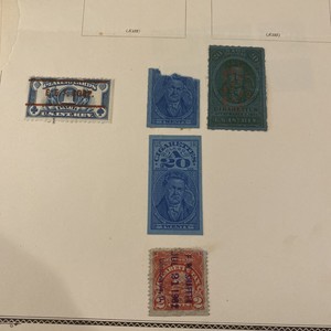 US Revenue Cigarettes Tax Stamp Lot of 4 Hick girl, Ohio, playing Card Clinton